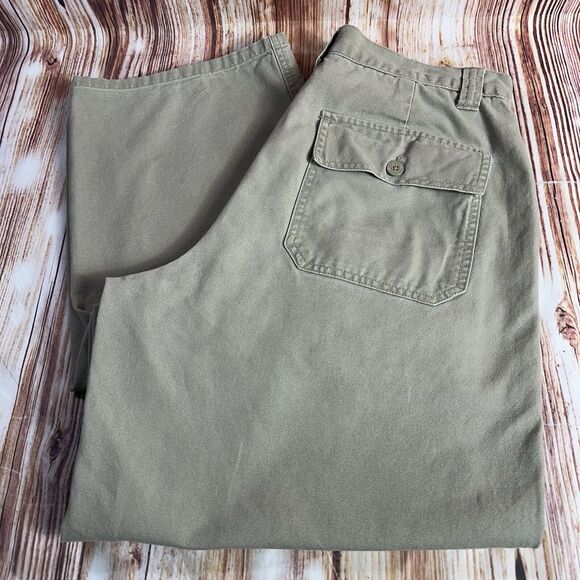 American Eagle Pants - Vintage Y2K American Eagle CARGO KHAKIS Size 10 High Rise Boot Cut Pants 30x30.5